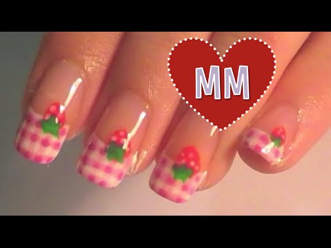 Strawberry Pink Gingham Nail Tutorial