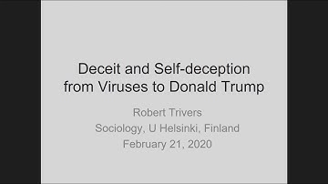Robert Trivers in Helsinki: Deceit and Self-deception: from Viruses to Donald Trump