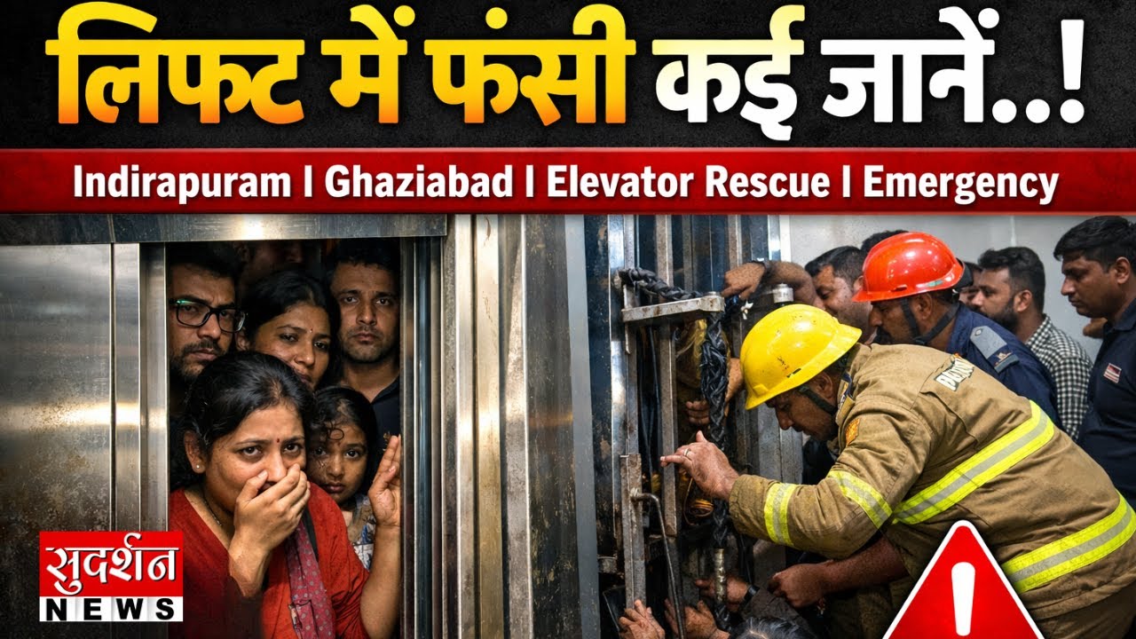 लिफ्ट में फंसी कई जानें..! Indirapuram I Ghaziabad I Elevator Rescue I Emergency