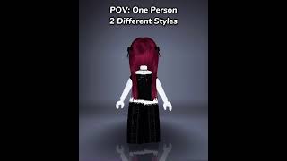 2 styles 😭 (not my fits) #roblox #game #catalogavatarcreator #style #different #outfit #viral #edit