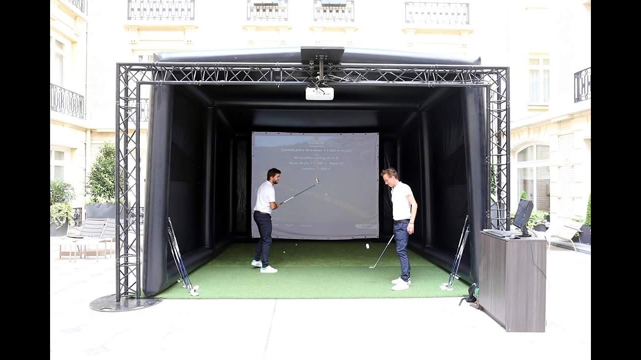 Inflatable Golf Tent Sim, Outdoor Golf Simulator Screen