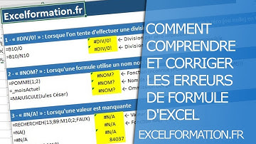 Comment comprendre et corriger les erreurs de formule Excel