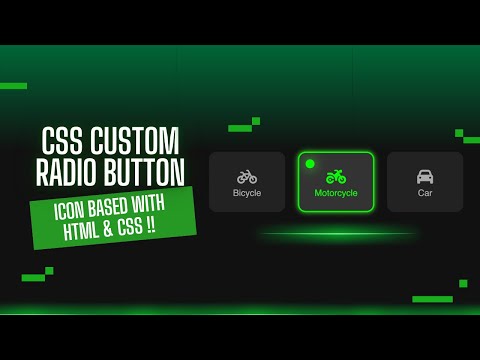 CSS Custom Radio Button UI | Icon Based Radio Button Design with HTML & CSS