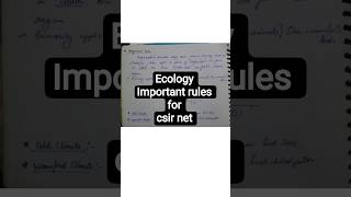 Ecological Rules