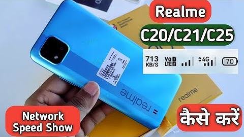 How To Show Network Speed in Realme C20, Realme C20 Main internet Speed Show Keise Kare