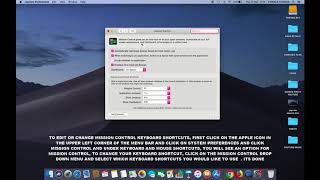 HOW TO EDIT OR CHANGE MISSION CONTROL KEYBOARD SHORTCUT IN MAC OS MOJAVE screenshot 4
