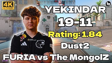 YEKINDAR (19-11) FURIA vs The MongolZ (Dust2) | FISSURE Playground 2 #cs2 #furia #yekindar