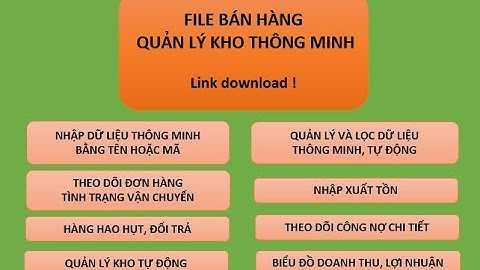 File excel bán hàng và quản lý kho thông minh- Version 1.2