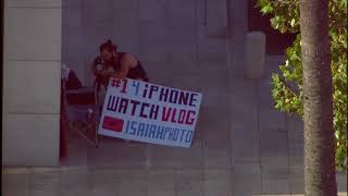 This guy is already waiting outside the Apple store for new iPhone