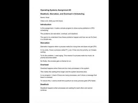 OS Assignment 3: CPU Scheduling Simulation - Amal