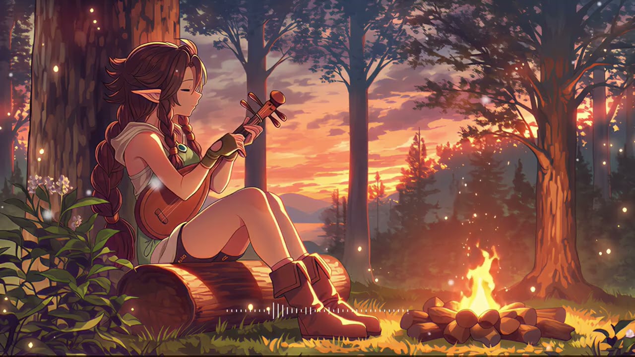 【幻想ケルト音楽】焚火の森で奏でるエルフの旋律【作業用BGM・勉強用・睡眠・リラックス】