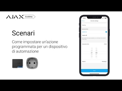 Scenari: Come impostare un'azione programmata per un dispositivo di automazione