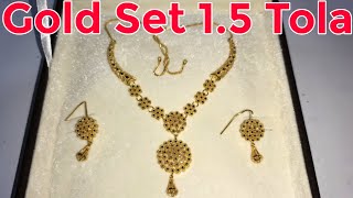 har | gold necklace | 1.5tola set 