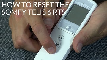 How to reset the Somfy  Telis 6 RTS remote control