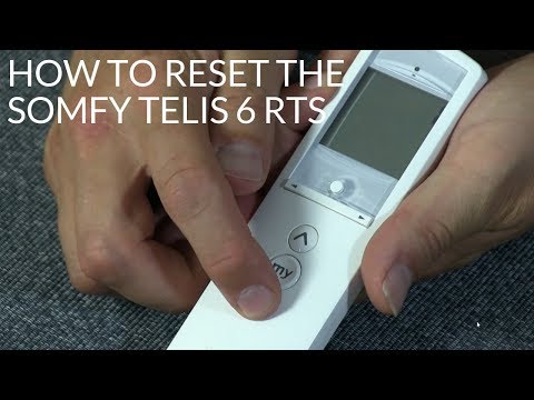 How to reset the Somfy  Telis 6 RTS remote control