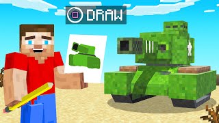 Anything I Draw Comes To LIFE! (Minecraft)