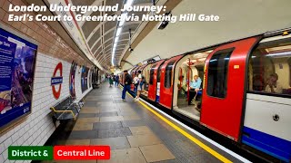 London Underground Journey: Earl's Court to Greenford via Notting Hill Gate