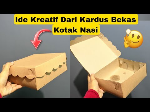 Cara Buat Kotak Nasi Dari Kardus Bekas