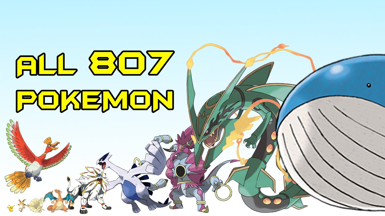 All 807 Pokemon Size Comparison Full Hd 60fps Youtube