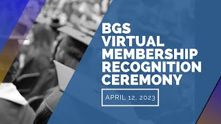 Virtual Recognition Ceremony - April 12, 2023