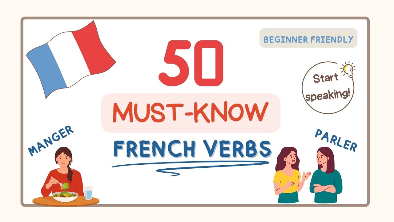 LEARN FRENCH | 50 Essential French Verbs You MUST KNOW 🇫🇷