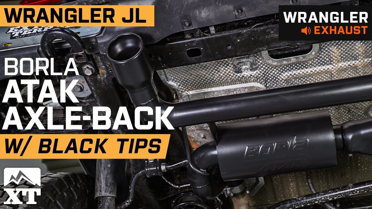 Jeep Wrangler JL Borla ATAK Axle-Back w/ Black Tips (2018-2019 ) Exhaust  Sound Clip & Install - YouTube