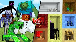 MUTANT CREATURES vs ALL BIOMES ARMY in Minecraft Mob Battle