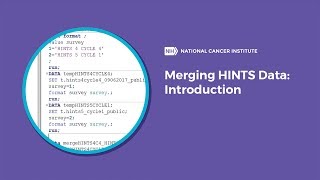 How to Merge HINTS Data Part 1 - Benefits of Merging and Setting Your Data Up
