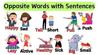 Opposite Words with Sentences for Kids| Antonyms| #penandpencil #letsgetstarted