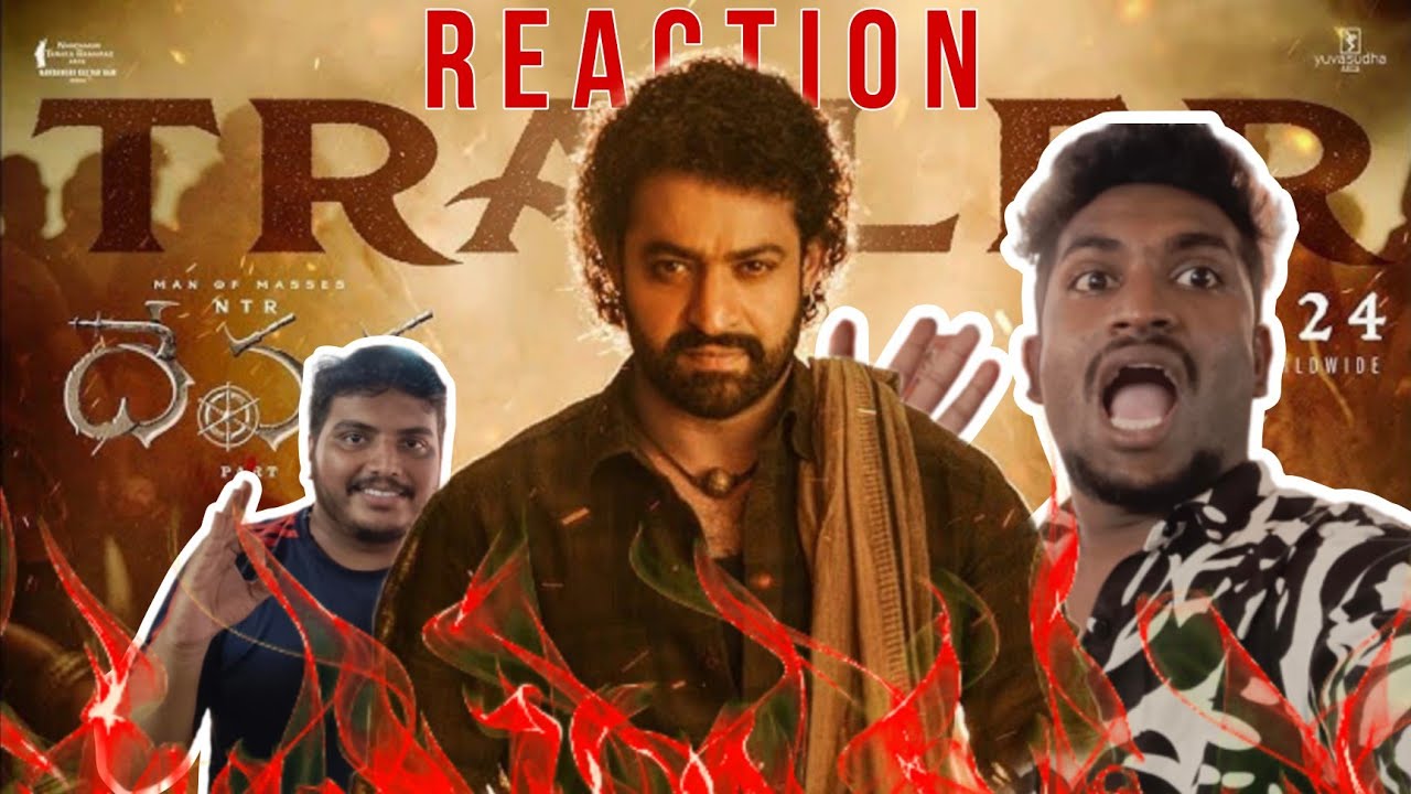 | DEVARA TELUGU PART-1 TRAILER REACTION | |NTR ||JHANAVIKAPOOR| |DEVARA| 