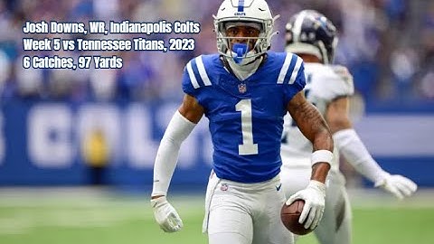 Josh Downs Week 5 Every Target and Catch Indianapolis Colts vs Tennessee Titans NFL 2023