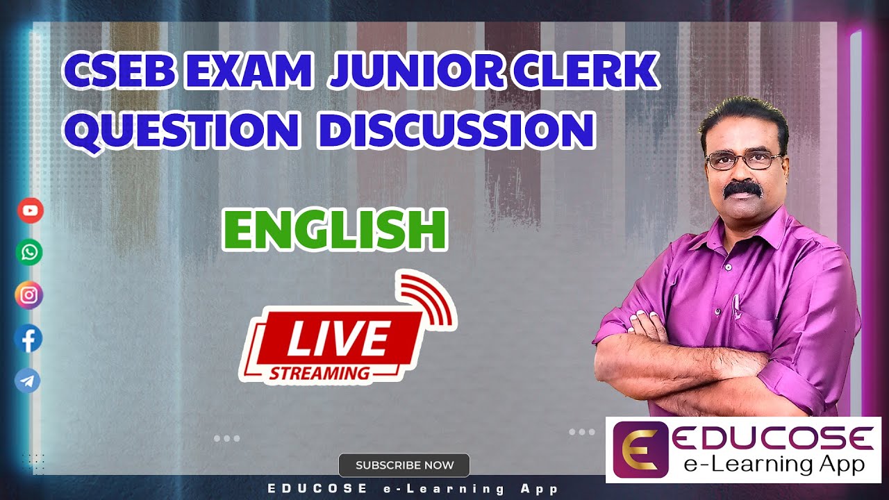 CSEB Exam Junior Clerk ENGLISH EXAM QUESTION DISCUSSION
