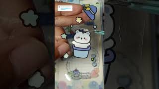 AESTHETIC KAWAII BLUE JOURNAL🐟 #sticker #journalwithgie #journaling #newjournal #asmr #journal #diy