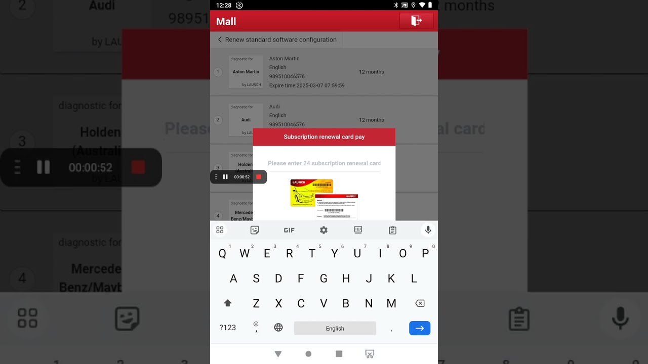 Launch x431 Software Update Subscription by Renew Card- EOBDTool.co.uk