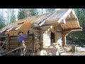 Alone Building an Off Grid LOG CABIN | Natural Wood Insulation