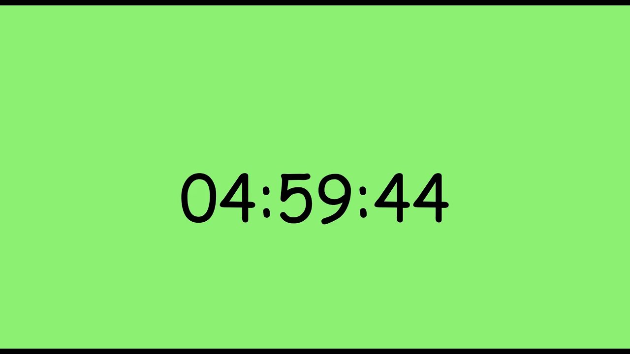 Silent 5h Productivity Timer - 5 Hours Countdown
