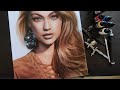 Gigi Hadid Realistic Painting by Airbrush Ninja