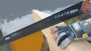 How to cut with a hand saw! BAHCO saw #ToolsandTricks