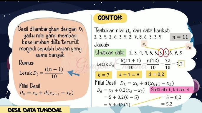 Contoh Soal Kuartil Desil Dan Persentil Data Tunggal Youtube