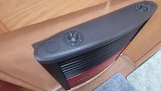 How to operate the heating and hot water in the caravan