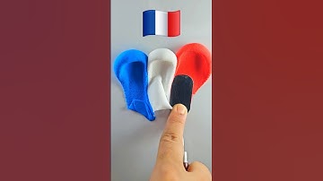 What color do mixed Flags Make? #satisfying #colormixing #mixingcolours #shorts