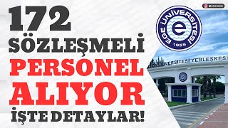 Ege Üni̇versi̇tesi̇ 173 Personel Alimi Yapacak- Üni̇versi̇tes Personel Alimlari Başvuru Şartlari