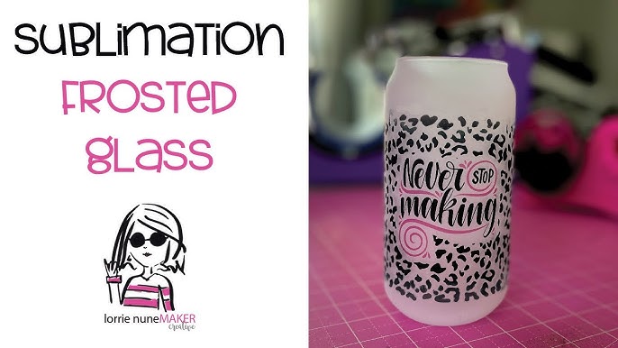 16oz Frosted Glass Tumbler-Sublimation