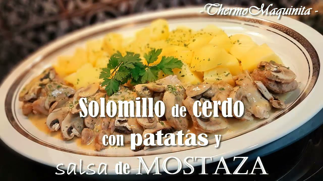 SOLOMILLO de CERDO con Salsa de Mostaza en THERMOMIX® // Al Vapor en el Recipiente VAROMA.