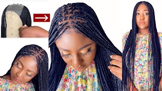 DIY KNOTLESS BRAID WIG WITHOUT CLOSURE | MOST NATURAL AND AFFORDABLE BRAID WIG