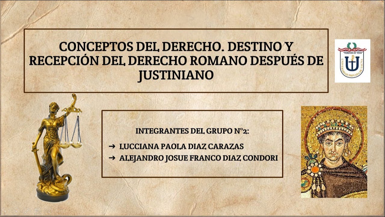 "Conceptos de Derecho, Destino y Recepción del Derecho Romano Después