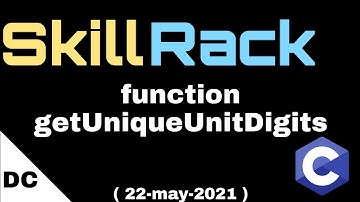 function getUniqueUnitDigits | skillrack daily challenge