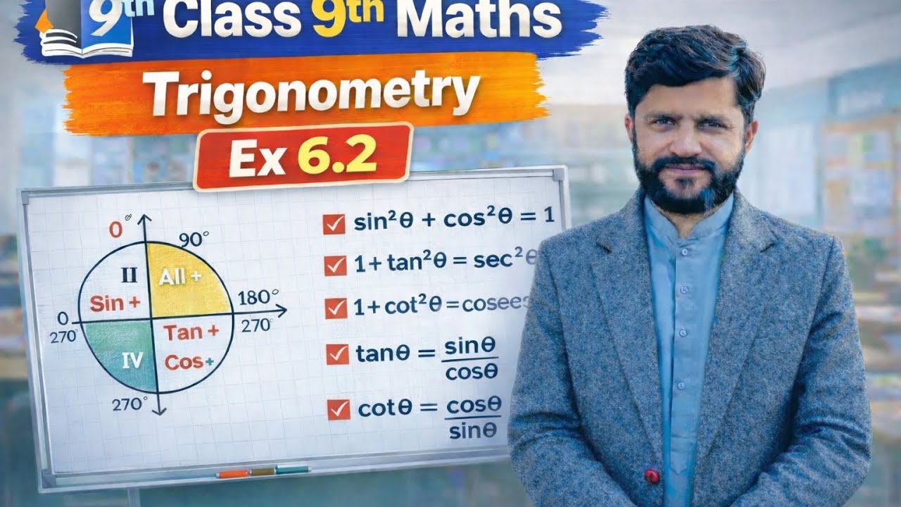 Class 9 Maths Chapter 6 Exercise 6.2 | Trigonometry Full Solution 
