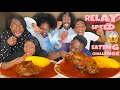 Goat meat and pepper soup with starch  relay speed eating challenge