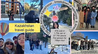 Kazakhstan Almaty  Day 5&6 : 475 usd or 27,740 pesos per Person for 6 days tour